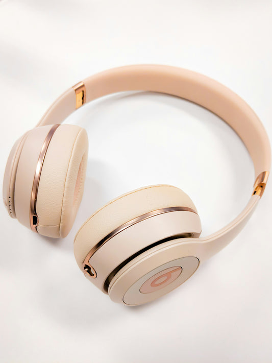 Gold beats wireless headphone
